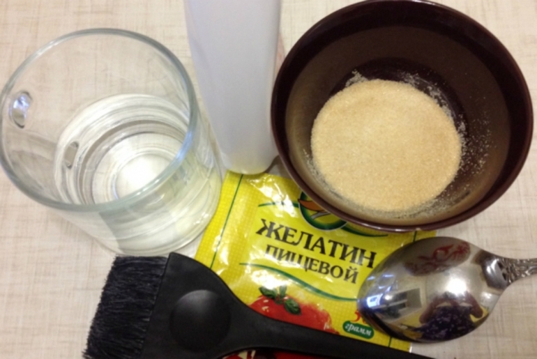 Маска для волос из желатина