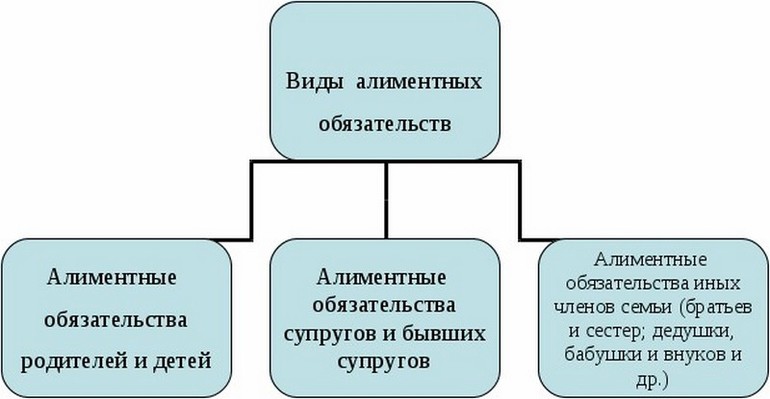 Виды алиментов
